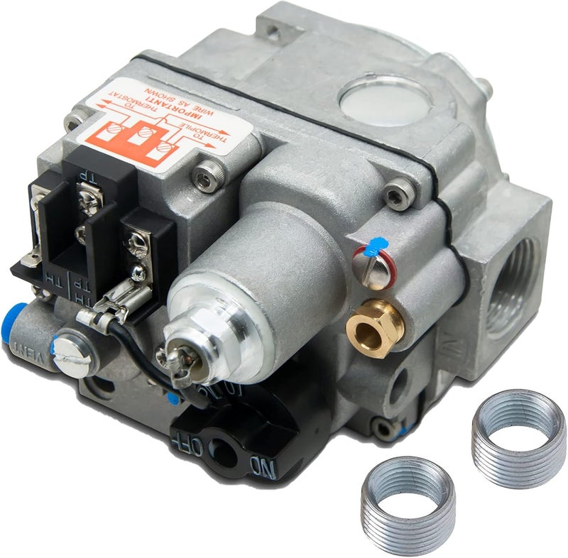 DEEKOOL 700-506 Gas Valve, Fast Opening, 200000 BTU/H, Combination Gas Valve, Inlet Filtered Screen, Pilot Outlet 1/4” Tubing, Standard NEMA Terminals, Widely Used in Natural Gas - Image 1